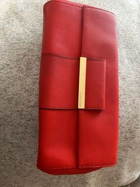Red Calvin Klein clutch
